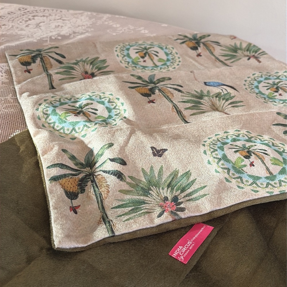 Krsnaa Mehta Tropical Palm Tree Crane Butterfly Botanical Chic Pillow Covers - Picture 7 of 16